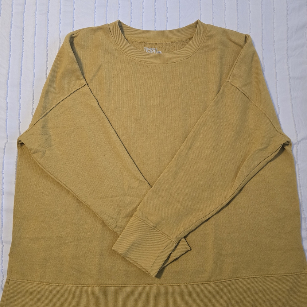 Womens Mustard Crewneck Sweater